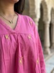 VEDEERA Pink Embroidered Cotton Co-Ord Set