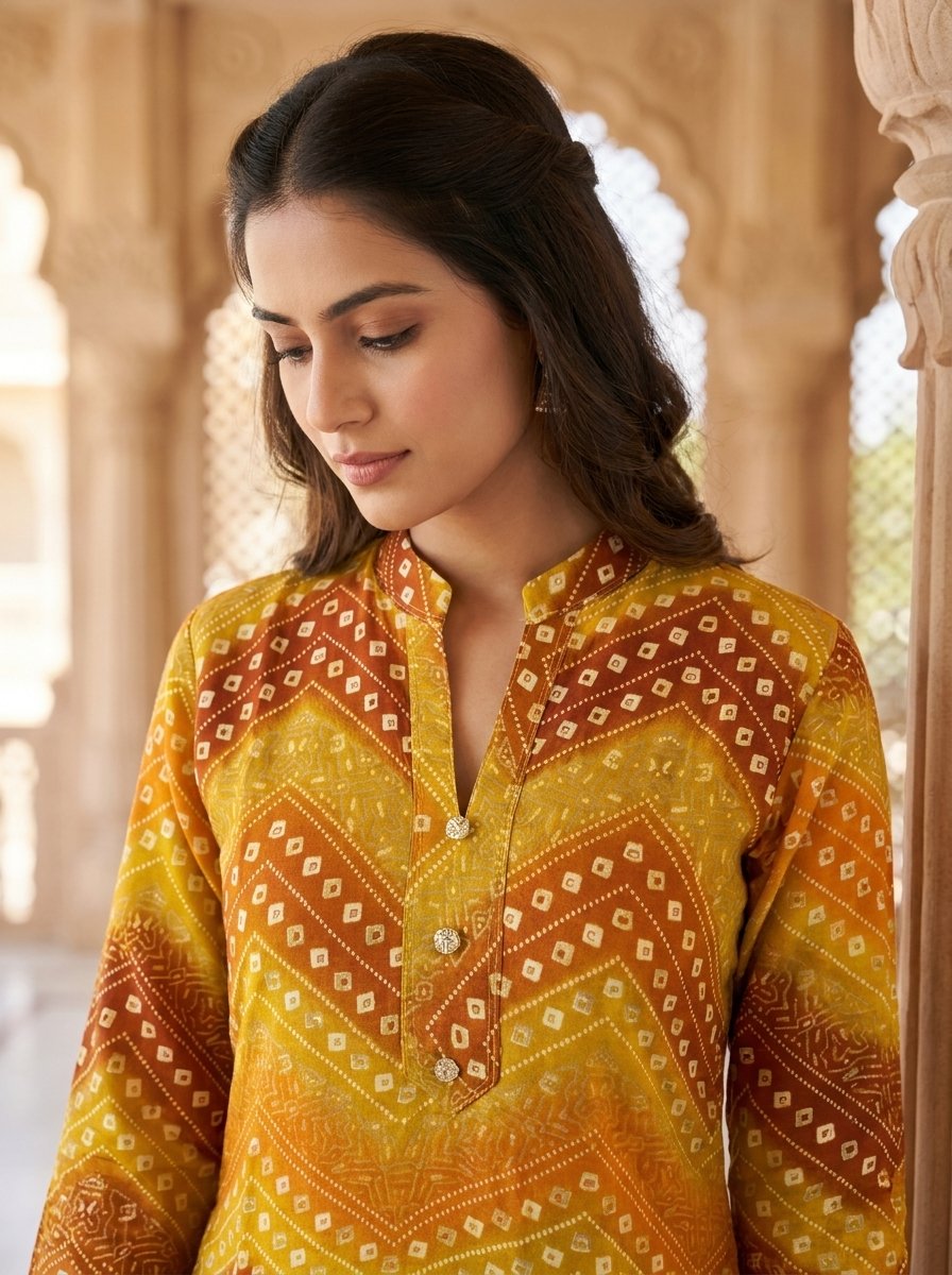 Mustard Yellow Chevron Printed Rayon Co-Ord Set for Women5 Office Wear Styling Tips for Women