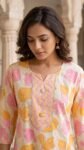 Elegant womens Cotton Floral Printed 3 Piece Salwar Suit Set with Dupatta