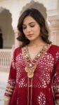 Luxurious Red Cotton Salwar Suit for Women