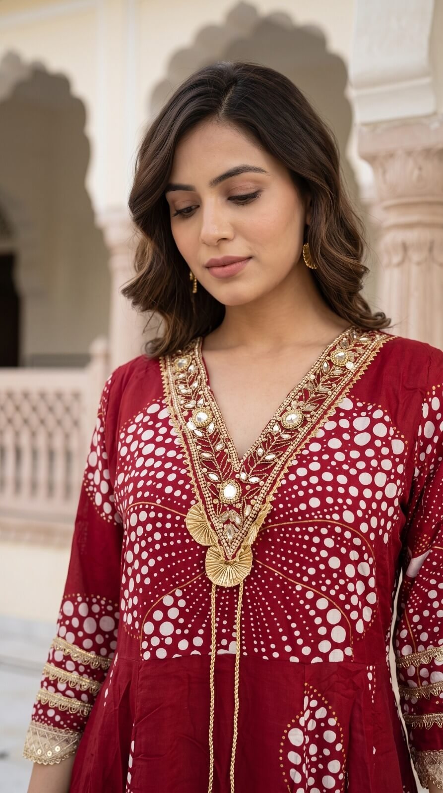 Luxurious Maroon Cotton Salwar Suit for Women3