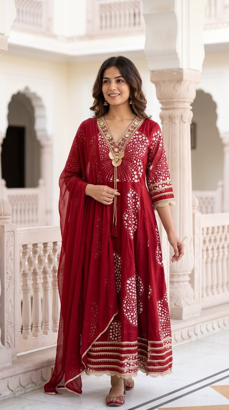 Luxurious Maroon Cotton Salwar Suit for Women4